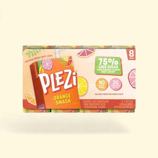 Plezi Orange Smash Drink, 6.75oz 8pk — authentic US product shipped worldwide by Treatspree