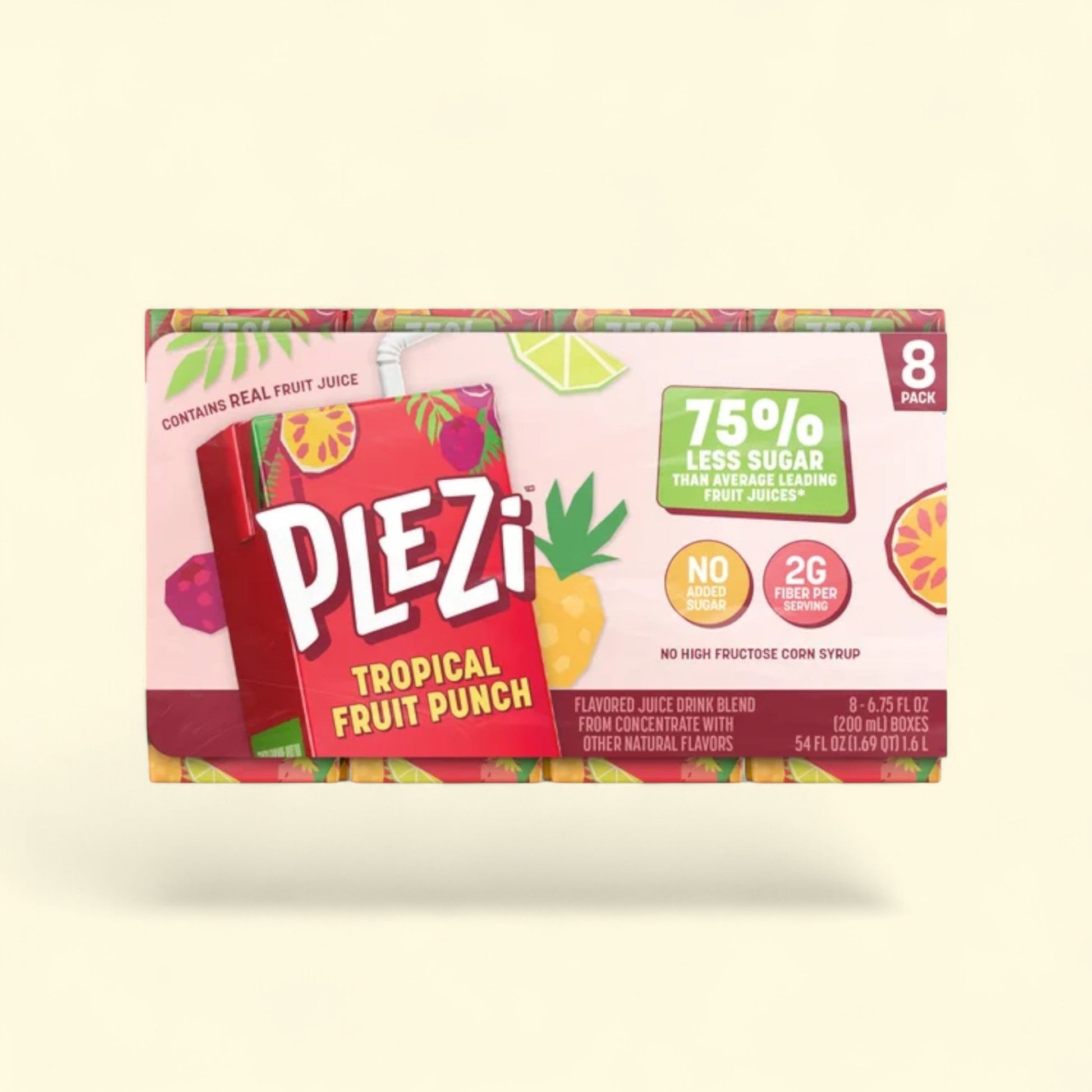 Plezi Tropical Punch Drink, 6.75oz 8pk — authentic US product shipped worldwide by Treatspree