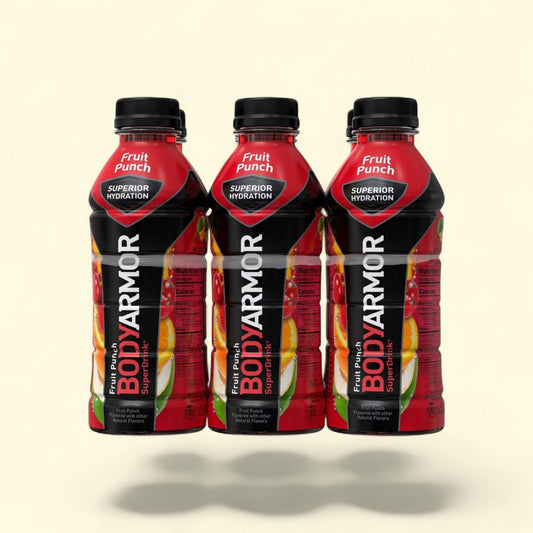 BODYARMOR Sports Drink, Fruit Punch, 6pk/20 fl oz — authentic US product shipped worldwide by Treatspree