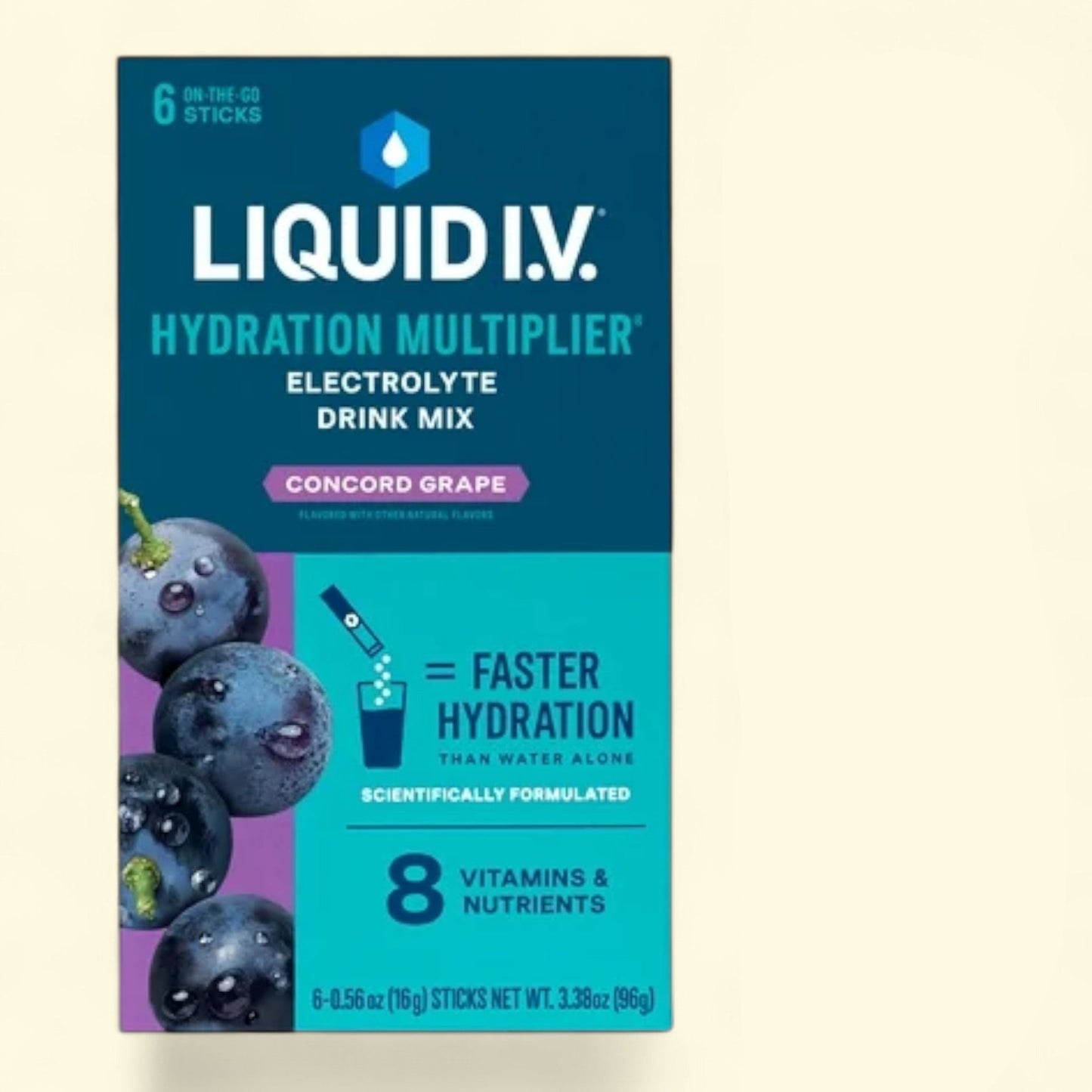 Liquid I.V. Hydration Multiplier Powdered Electrolyte Drink Mix, 6 Count Packets