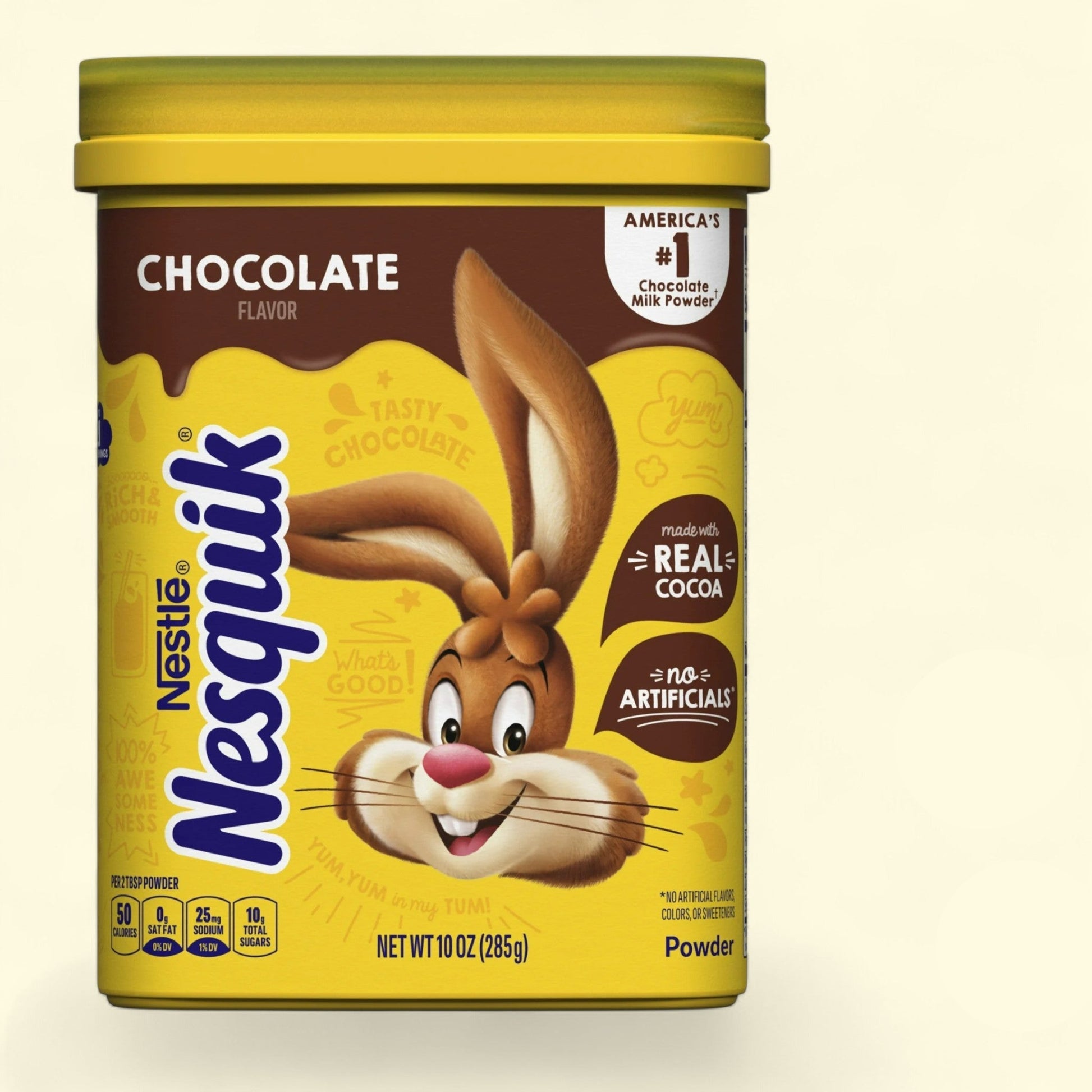 Nestle Nesquik Chocolate Flavor Powder Drink Mix, 10 oz Can