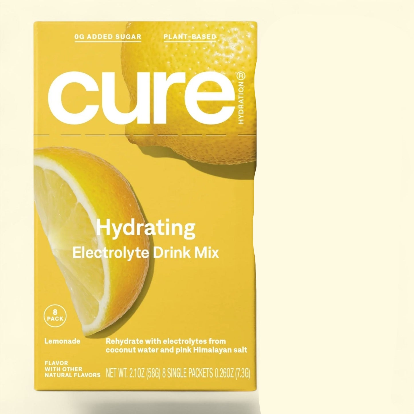 Cure Hydration, Electrolyte Powder Drink Mix, Lemonade - 8ct Packets
