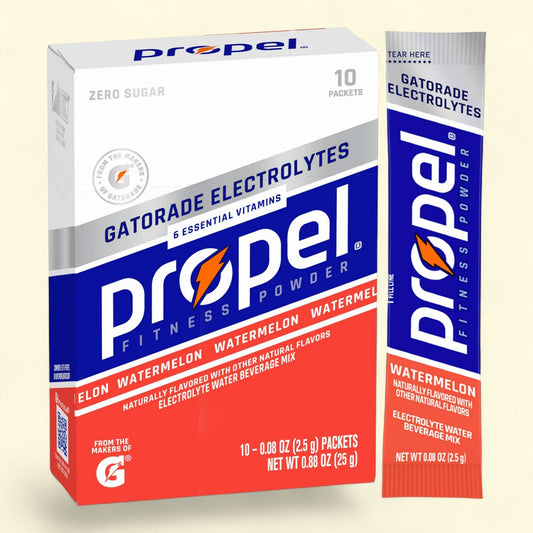Propel Water, Electrolyte Enhanced Drink Mix Powder Packets, Watermelon, 10 Packets