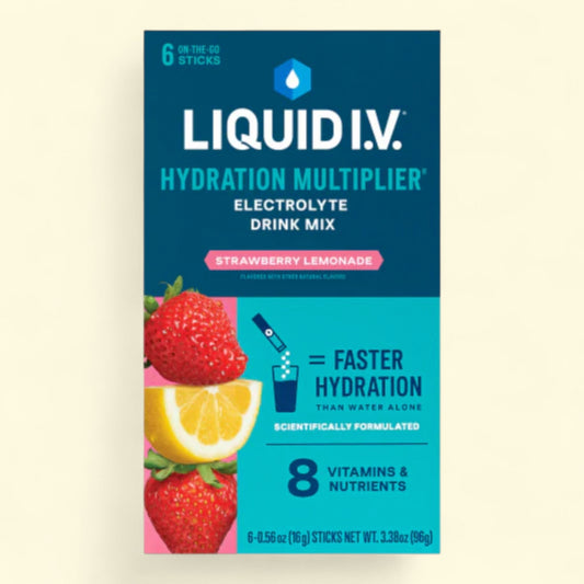 Liquid I.V., Hydration Multiplier, Strawberry Lemonade Electrolyte Drink Mix 6 ct