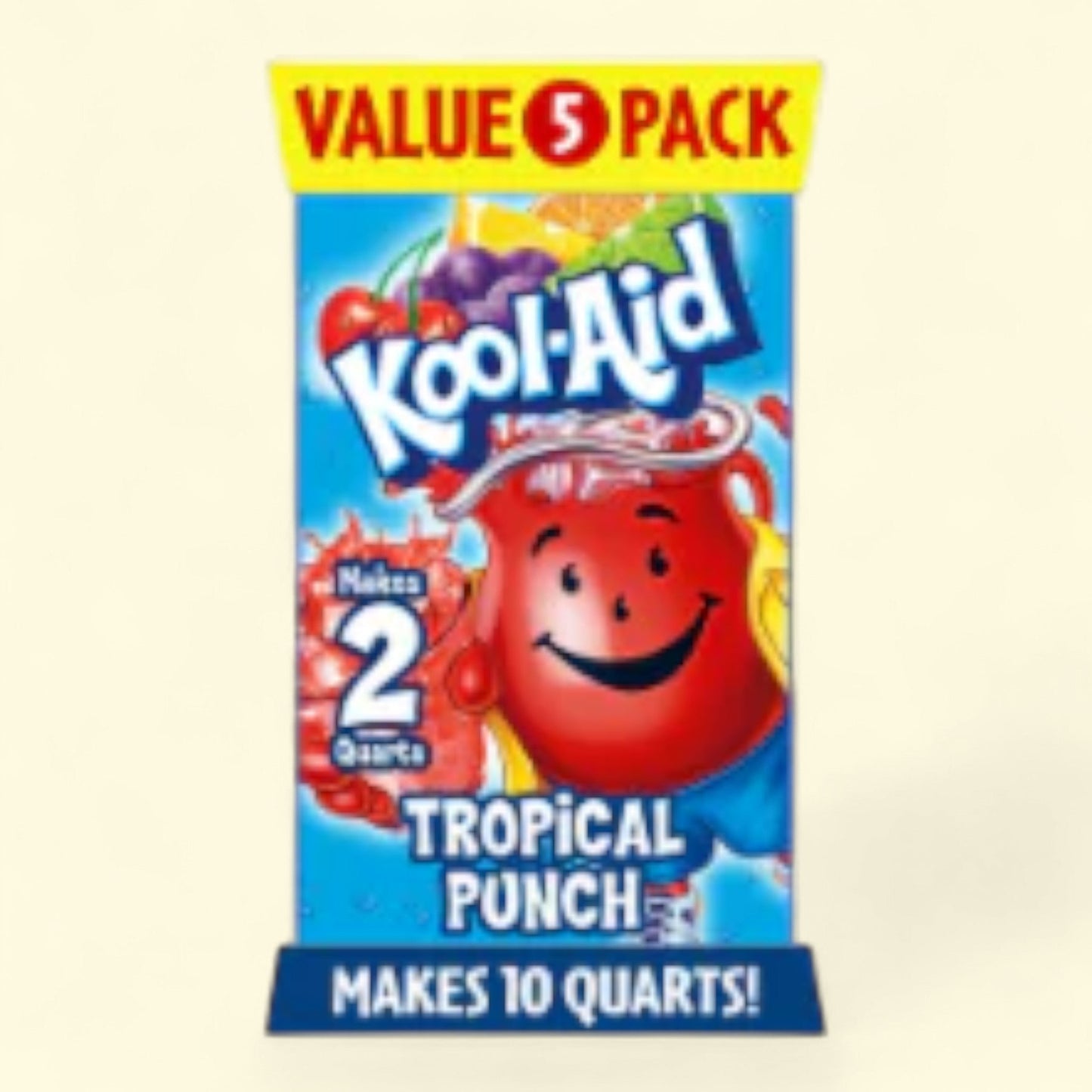 Kool-Aid Tropical Punch Drink Mix, Zero Sugar, Packet Value Pack 5 packets