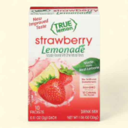 True Lemon, Strawberry Lemonade Drink Mix Packets, 10 pk