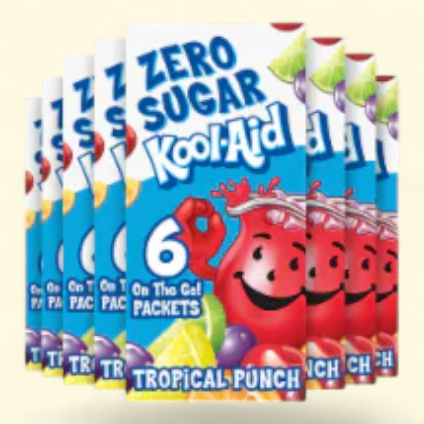 Kool-Aid Zero Sugar Tropical Punch Drink Mix Packets, 0.37 oz