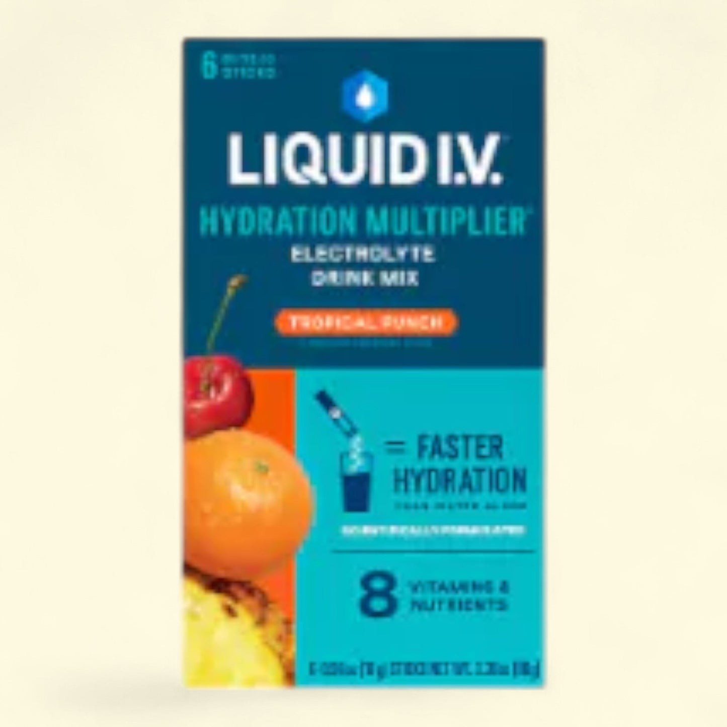 Liquid I.V., Hydration Multiplier, Tropical Punch Electrolyte Drink Mix 6 ct