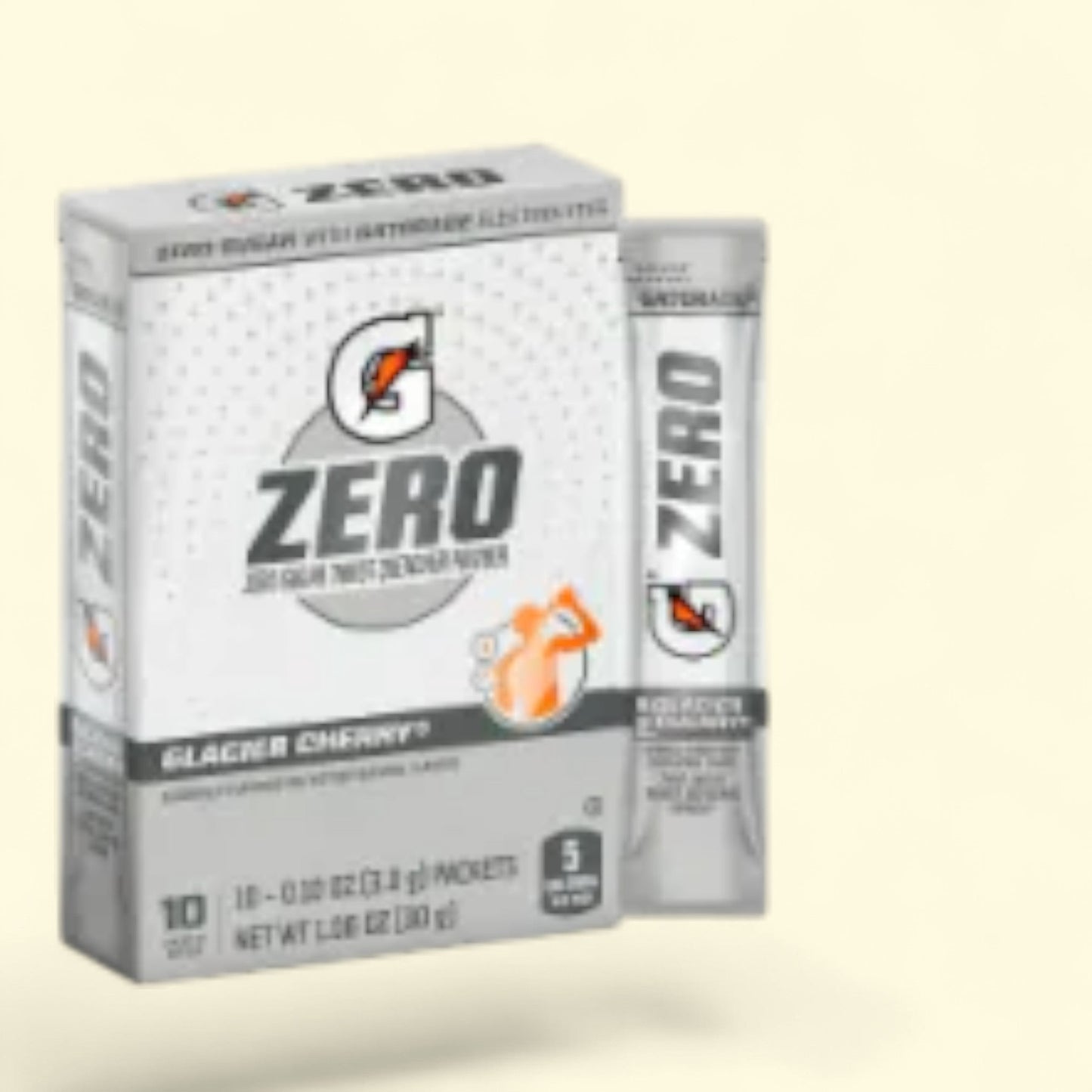 Gatorade Zero Sugar Glacier Cherry Drink Mix Packets, 10 packets