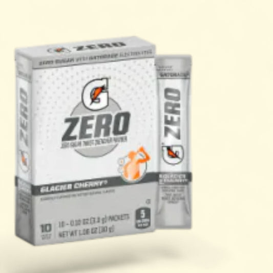 Gatorade Zero Sugar Glacier Cherry Drink Mix Packets, 10 packets