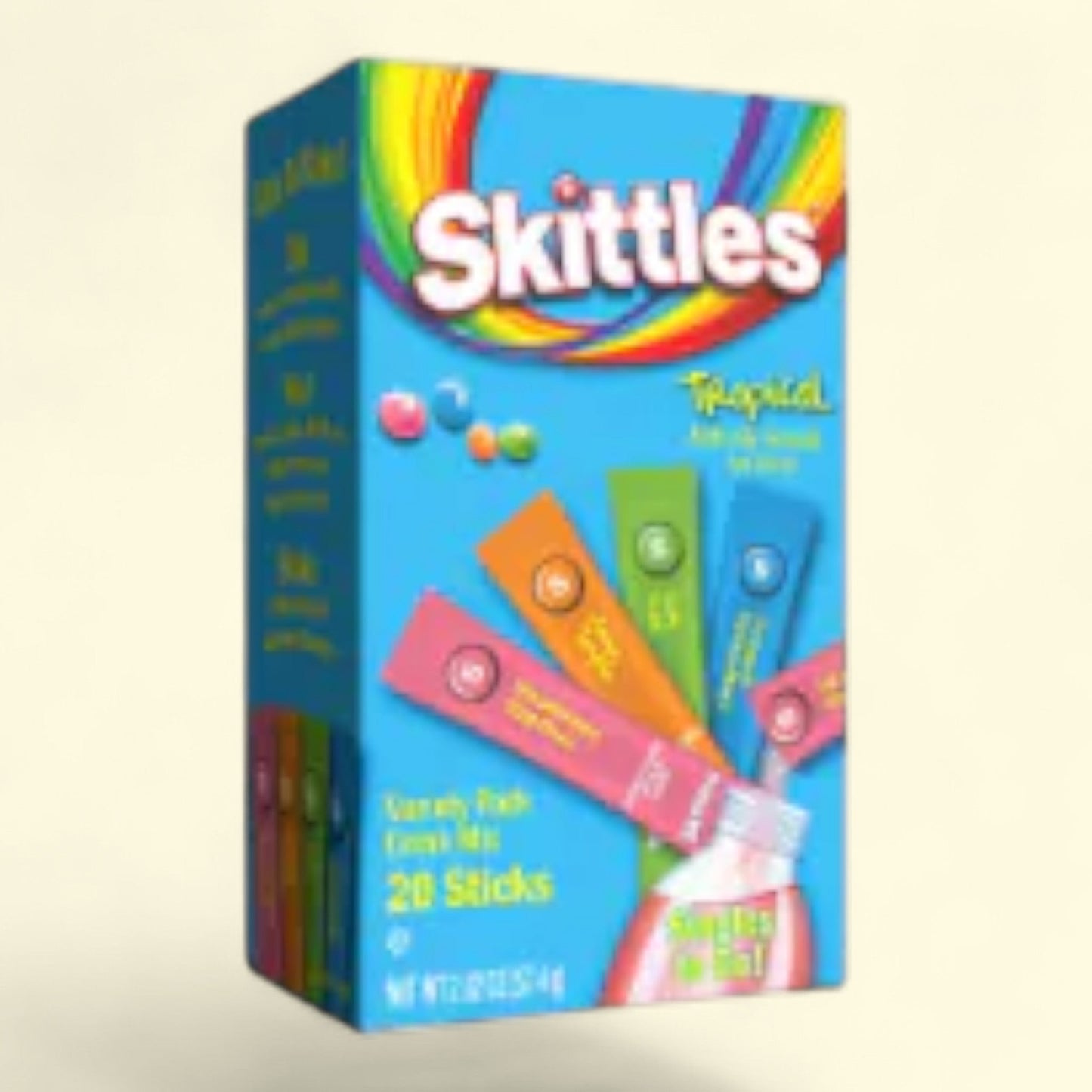 Skittles Singles to Go, Tropical Variety Pack, Drink Mix Packets 20... — authentic US product shipped worldwide by Treatspree