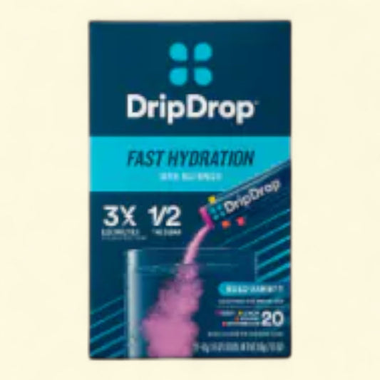 Drip Drop Fast Hydration Bold Variety Electrolyte Drink Mix, 20 packets