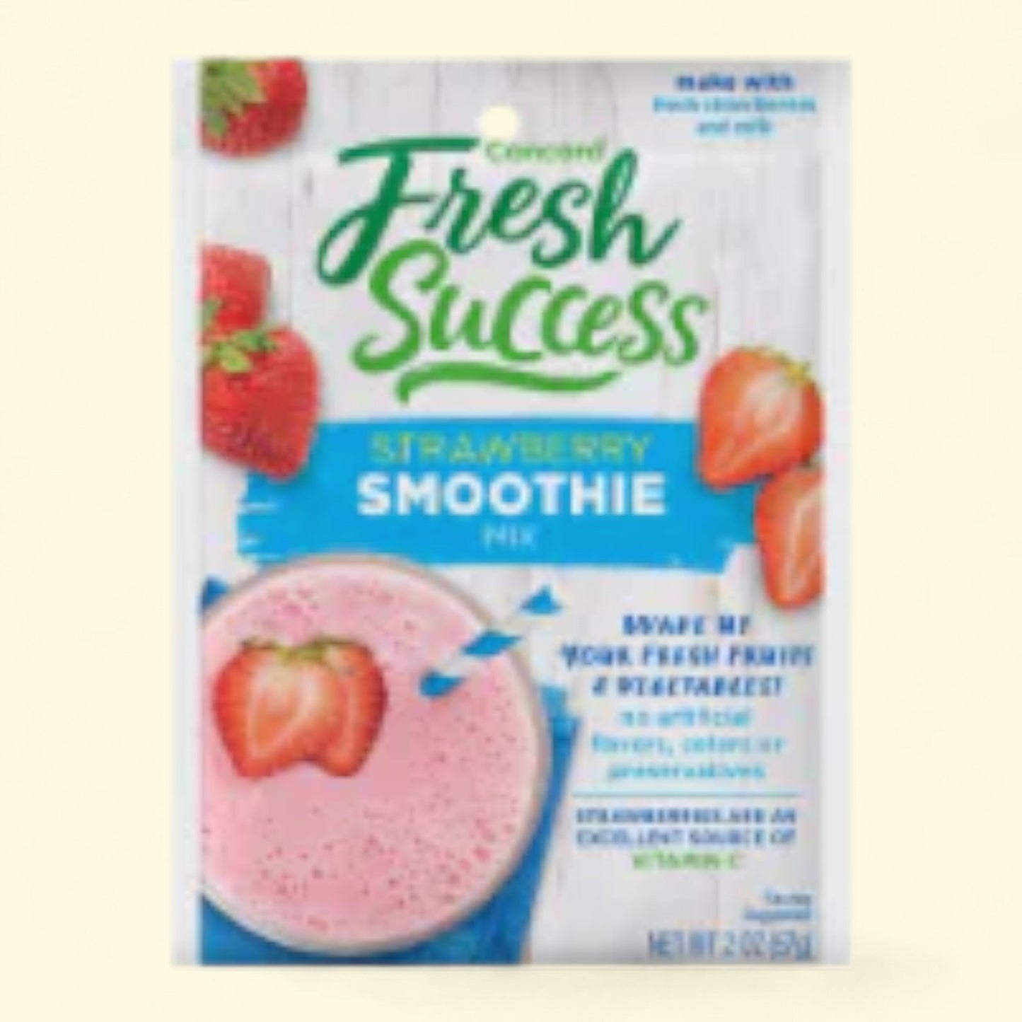 Concord Foods Fresh Success Strawberry Smoothie Mix, 2 oz — authentic US product shipped worldwide by Treatspree