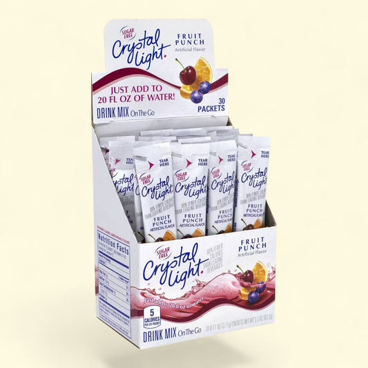 Crystal Light Fruit Punch Drink Mix, 30pk