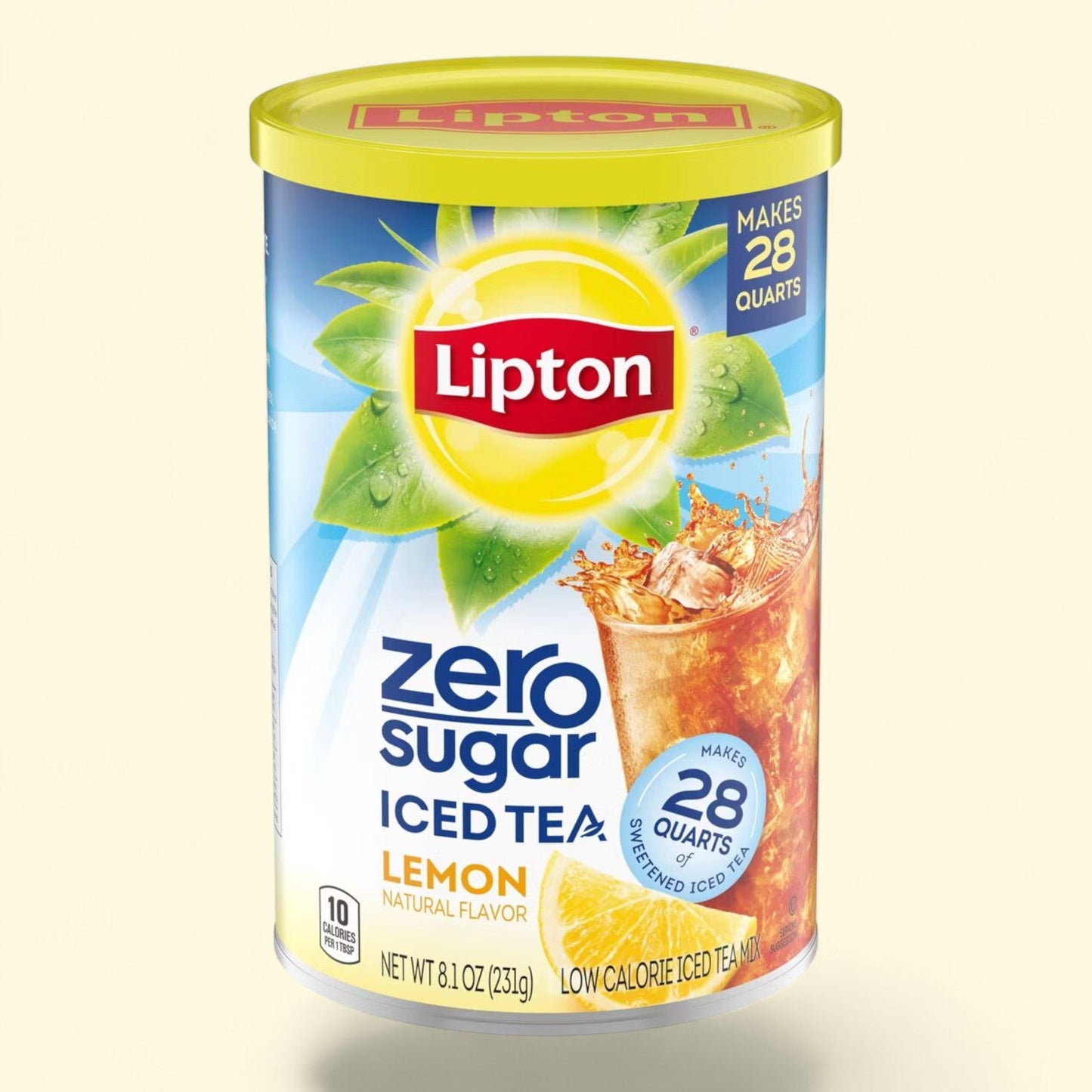 Lipton Zero Sugar Lemon Iced Tea Mix, 8.1oz