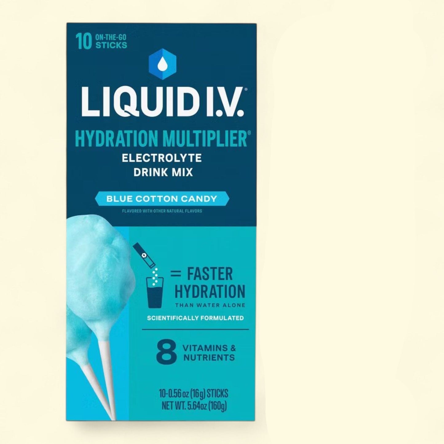 Liquid I.V. Electrolyte Supplements, Cotton Candy, 5.64oz/10ct