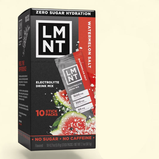 LMNT Electrolytes Sports Drink, Watermelon Salt, 2.1oz/10ct