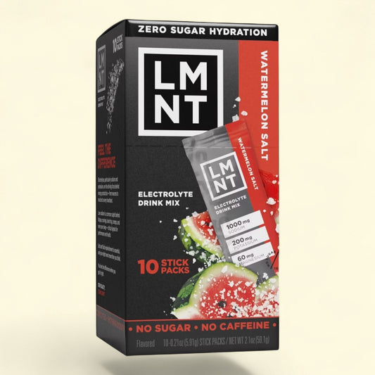LMNT Electrolytes Sports Drink, Watermelon Salt, 2.1oz/10ct — authentic US product shipped worldwide by Treatspree