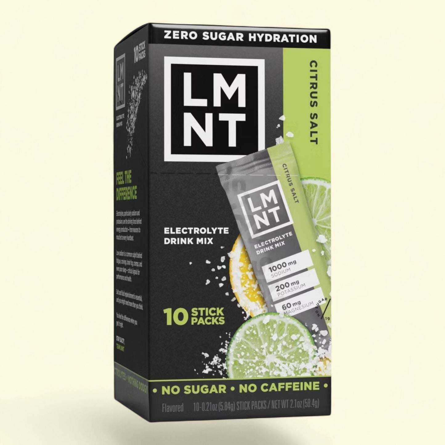 LMNT Electrolytes Sports Drink, Citrus Salt, 2.1oz/10ct — authentic US product shipped worldwide by Treatspree