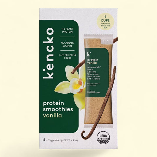 Kencko Vanilla Instant Fruit and Veggie Protein Smoothies, 4pk/1.23oz