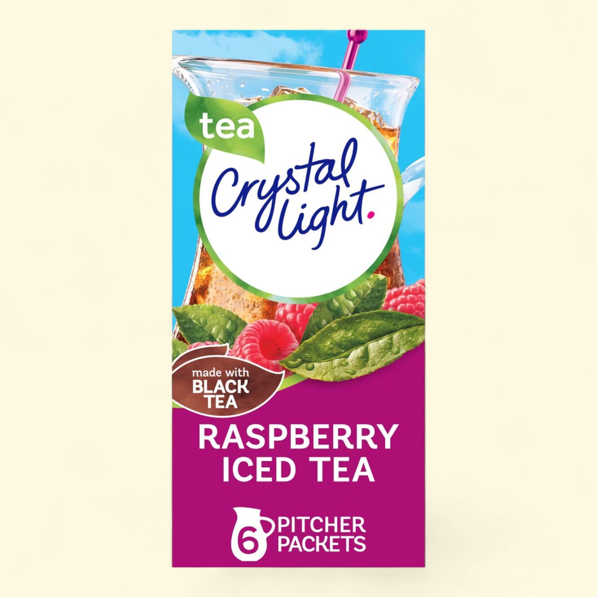 Crystal Light Raspberry Iced Tea Drink Mix, 6pk/0.27oz