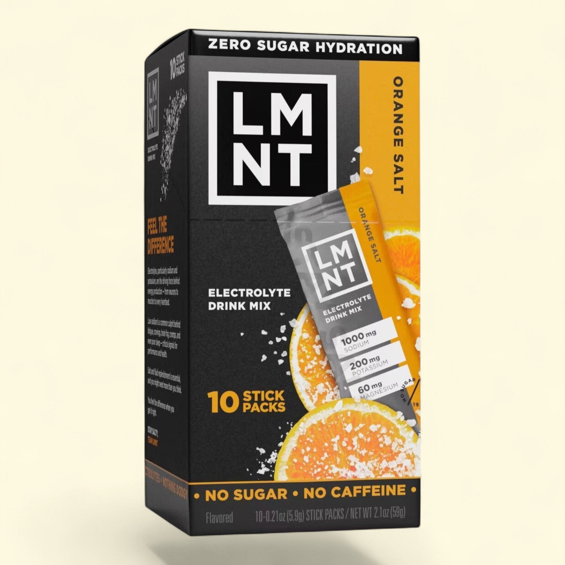 LMNT Electrolytes Sports Drink, Orange Salt, 2.1oz/10ct — authentic US product shipped worldwide by Treatspree