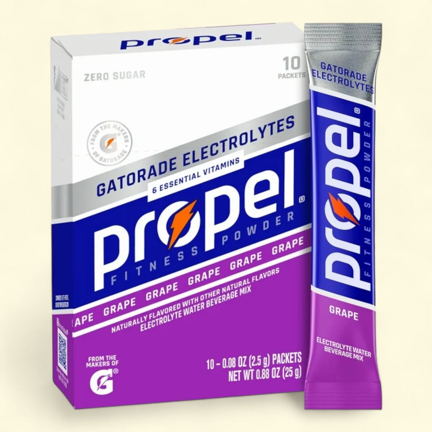 Propel Electrolyte Enhanced Water Drink Mix, Grape, 10 Packets