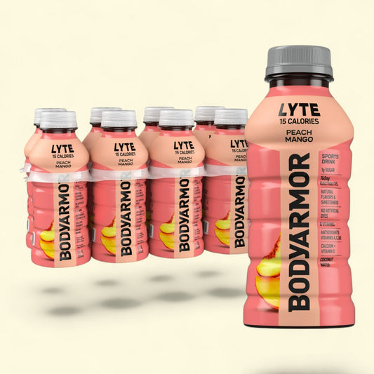 BODYARMOR Lyte Peach Mango Sports Drink, 12 fl oz, 8 Pack