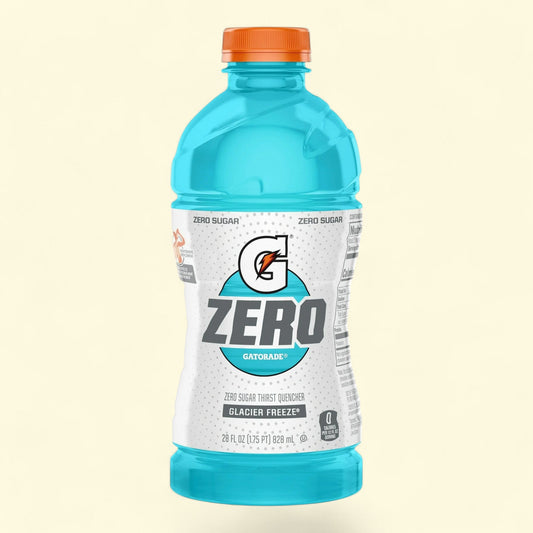 Gatorade Zero Sugar Thirst Quencher, Glacier Freeze, 28 fl oz Bottle