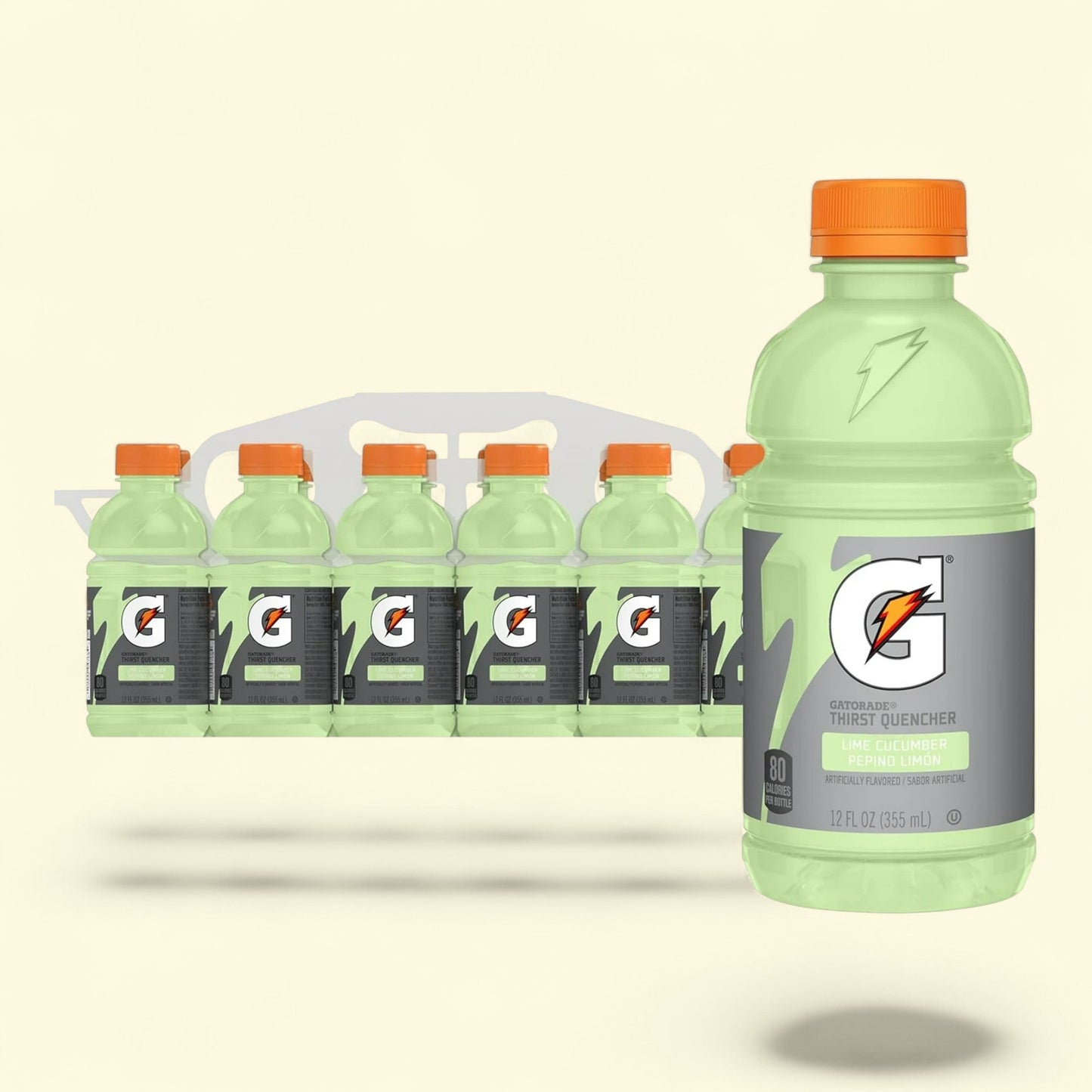 Boissons énergétiques Gatorade Thirst Quencher au citron vert et au concombre, 355 ml, lot de 12