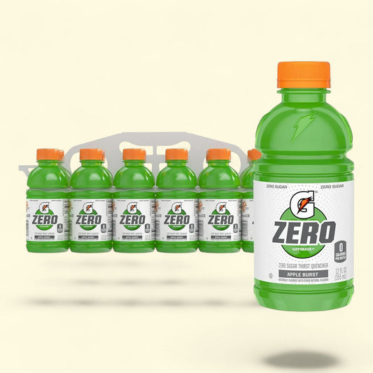 Gatorade Zero Sugar Apple Burst Sports Drink, 12 fl oz, 12 Count