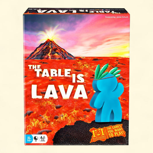 R&R Games Table Is Lava, Card Throwing Meeple Game, Ages 14+, 2-4 Players