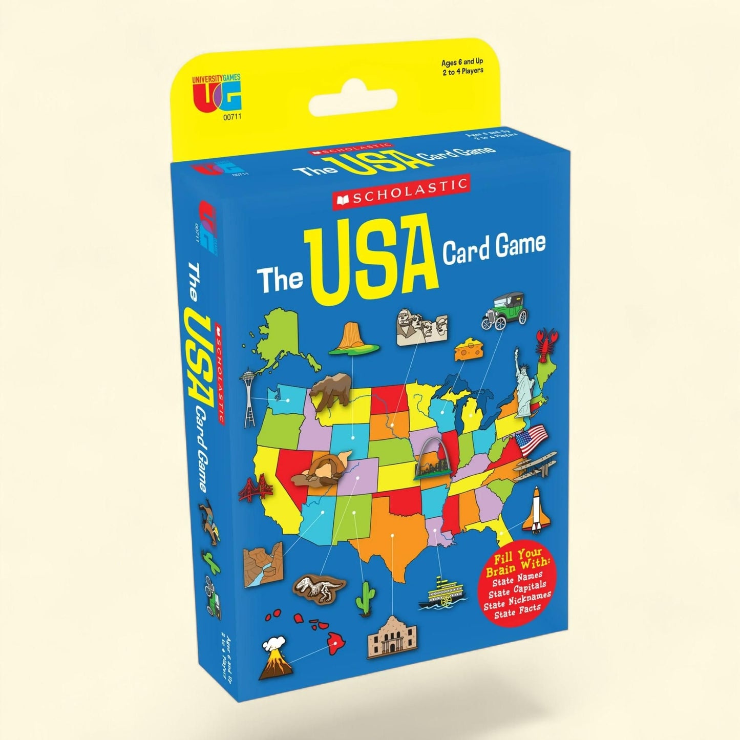 University Games Scholastic USA Travel Card Game, Ages 6 and Up
