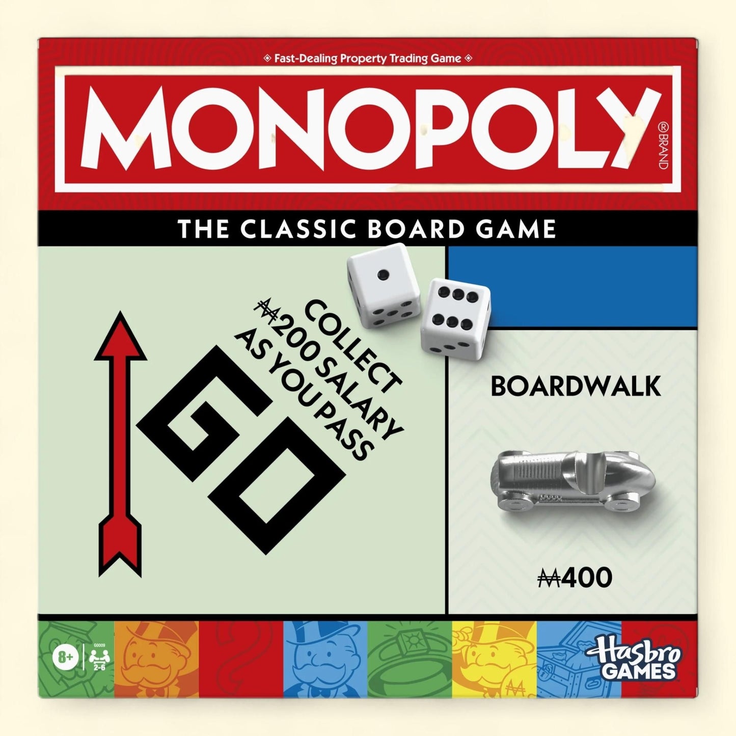 Monopoly Board Game, Classic Game, 8+