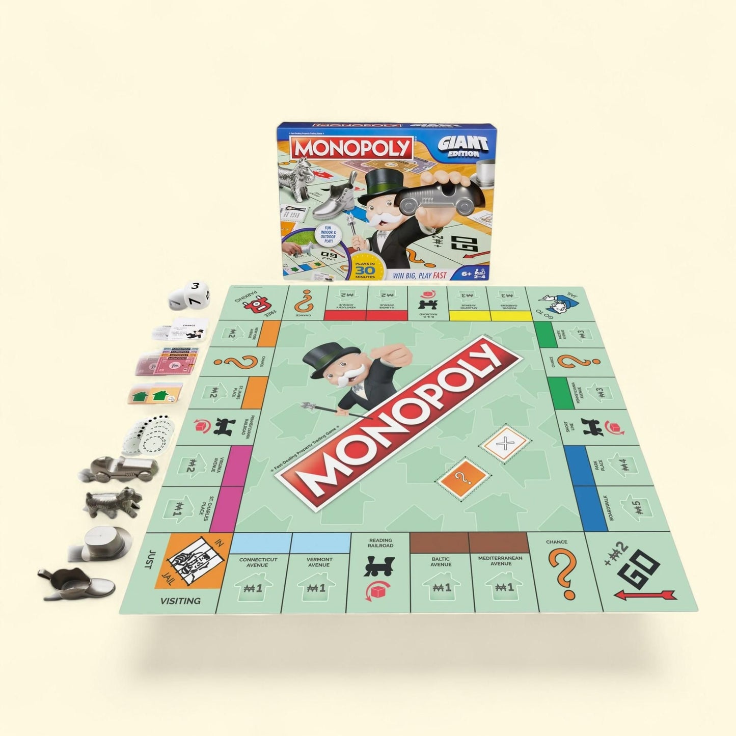 Monopoly Board Game, Giant Edition, Ages 6+