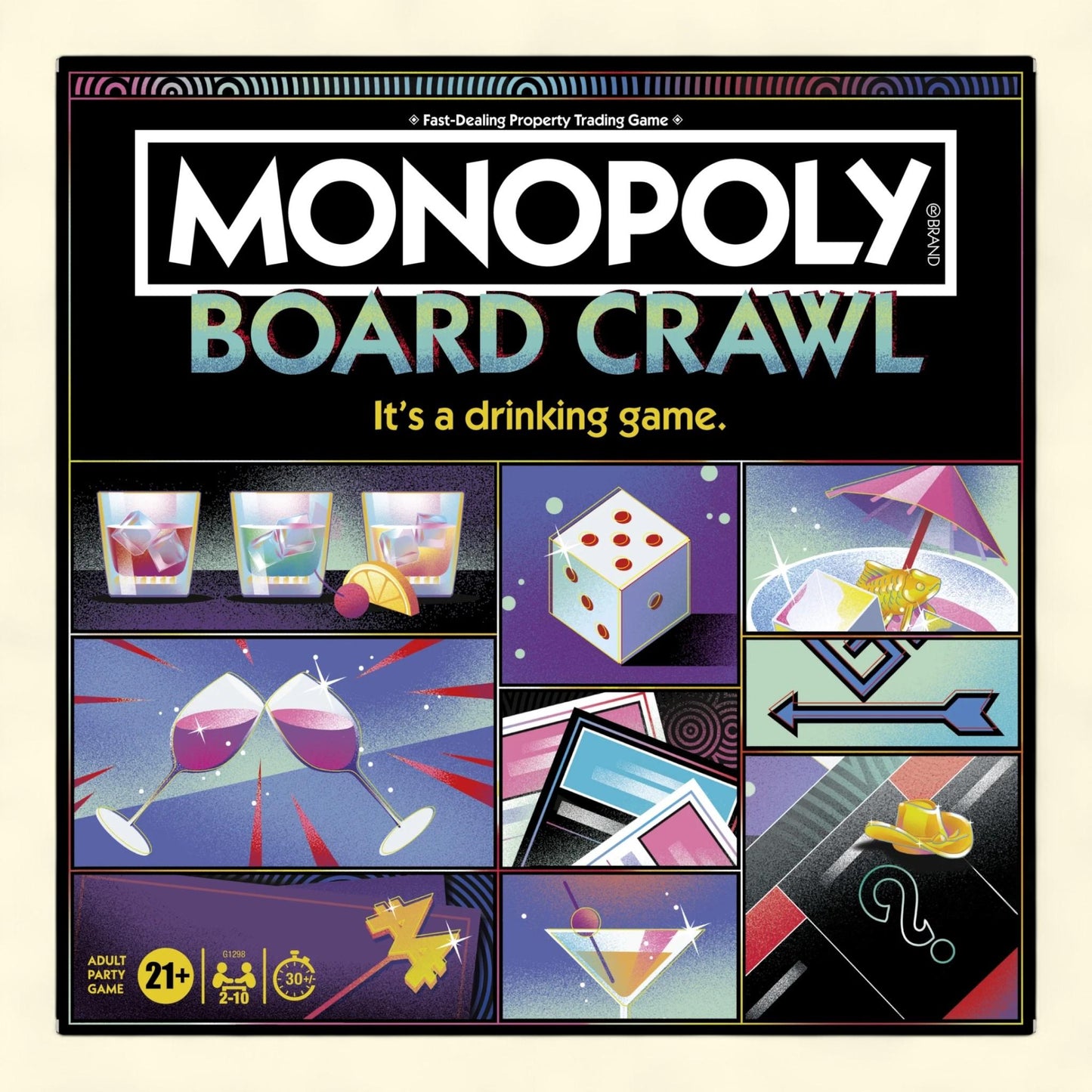 Monopoly Board Crawl Party Game, Official Monopoly Drinking Game, Ages 21+