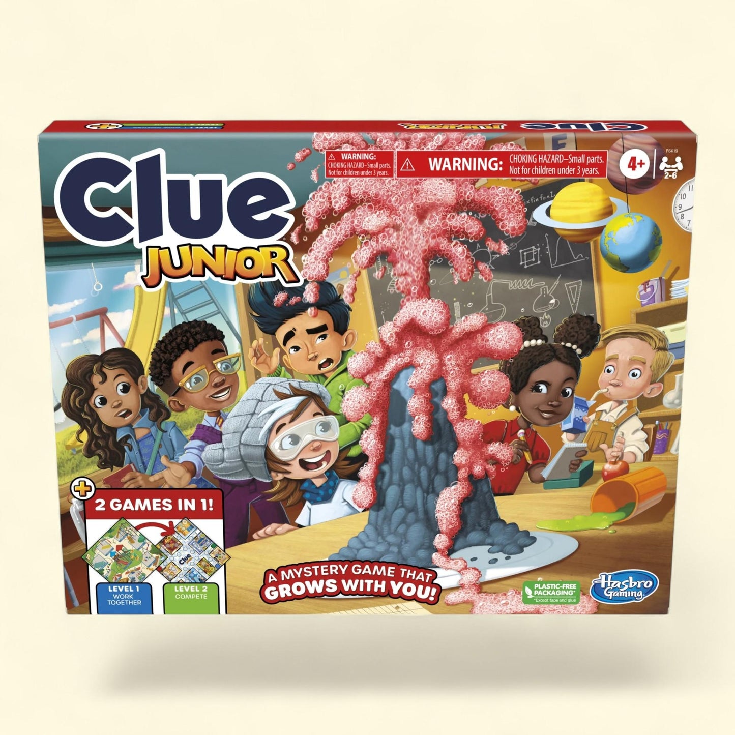 Clue Junior Game, 2-Sided Board, 2 Games in 1, Clue Mystery for Ages 4+