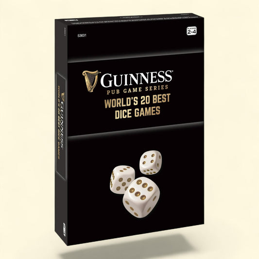 Front Porch Classics, Guinness Pub Games Series World's 20 Best Dice Games, Traditional Pub Dice Game, Officially Licensed, 1 ct