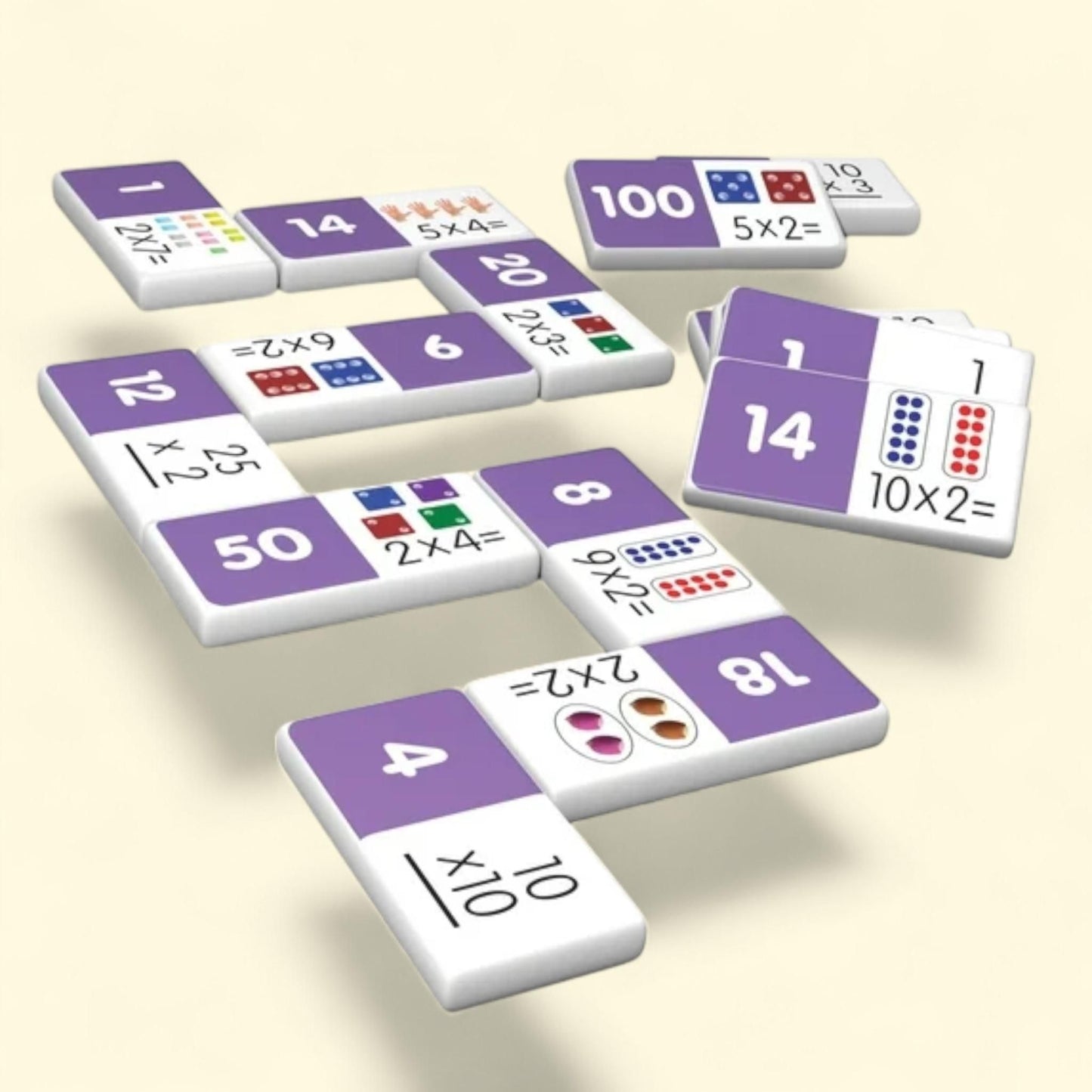 Junior Learning Multiplication Dominoes, 28 Pieces, Ages 7-9