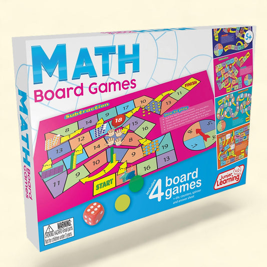 Junior Learning Math Board Games, Ages 5-6, Kindergarten Grade 1, Educational Resources