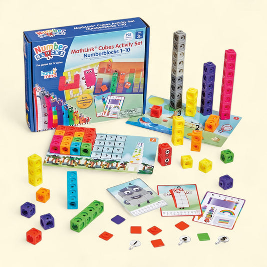 hand2mind MathLink Cubes Numberblocks 1-10 Activity Set, Ages 3+
