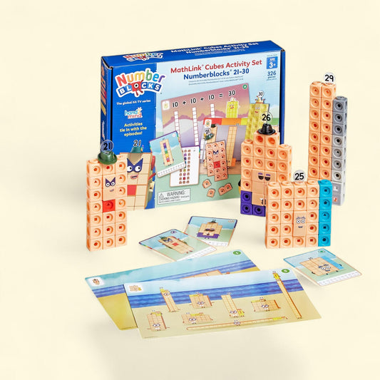 hand2mind MathLink Cubes Activity Set Numberblocks 21-30, Educational Math Games for Kids, 1 count