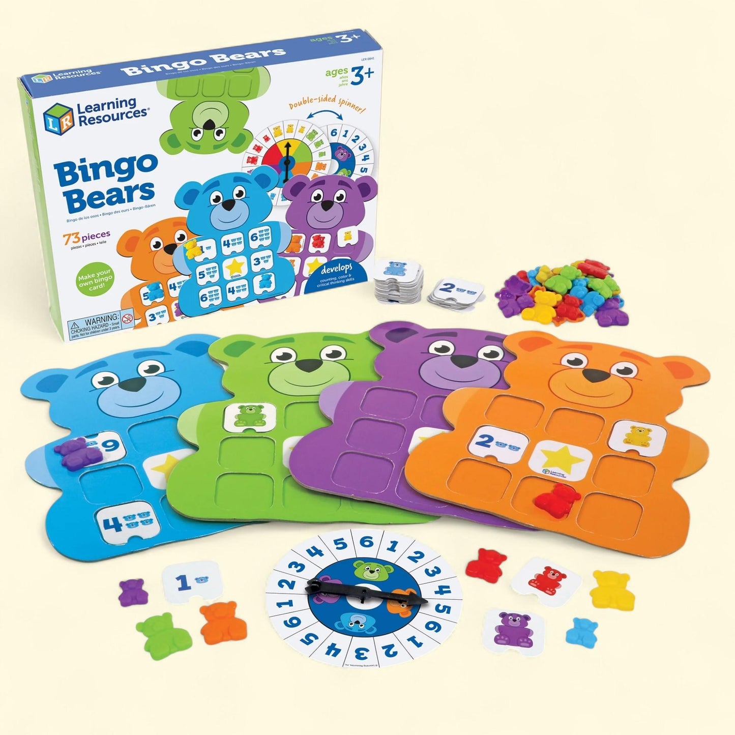 Learning Resources Bingo Bears - 73 Pieces, 3+ Years