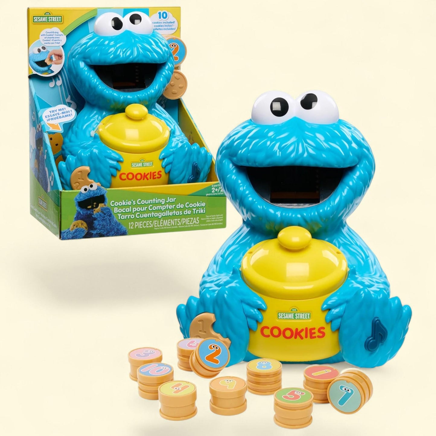 Sesame Street Cookie's Counting Jar, 12-Pieces, Ages 2+