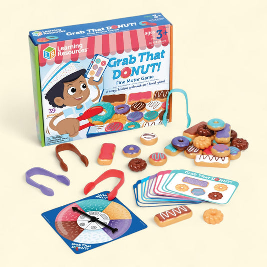Learning Resources Grab That Donut! Fine Motor Game, Toddler, Ages 3 and Up, 1 count