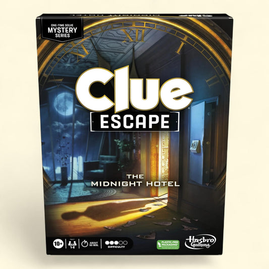 Clue Escape: The Midnight Hotel Board Game, 1-Time Solve, Ages 10+