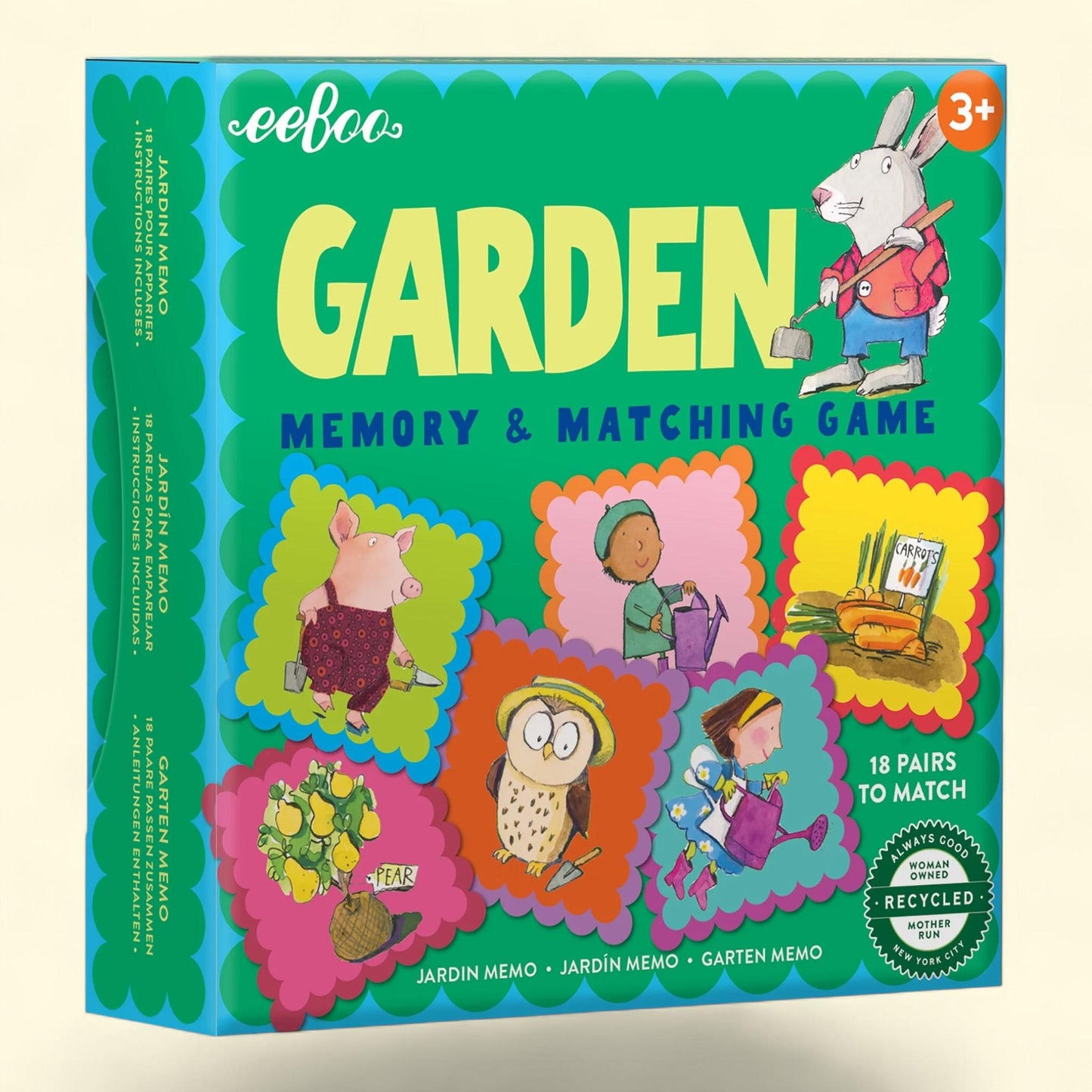 eeBoo Little Square Memory & Matching Game, 3 Years and Up