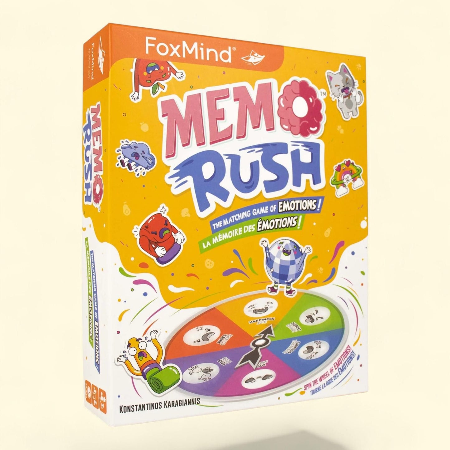 FoxMind Games, Memo Rush - The Matching Memory Game Of Emotions, 2-6 Players, Ages 6+, 20 Min