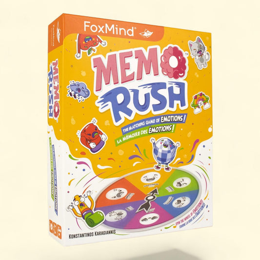 FoxMind Games, Memo Rush - The Matching Memory Game Of Emotions, 2-6 Players, Ages 6+, 20 Min
