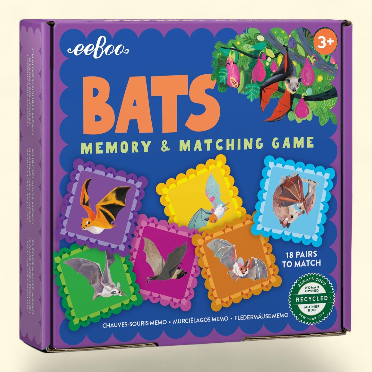 eeBoo: Bats Memory & Matching Game, 18 Pairs - 3+ — authentic US product shipped worldwide by Treatspree